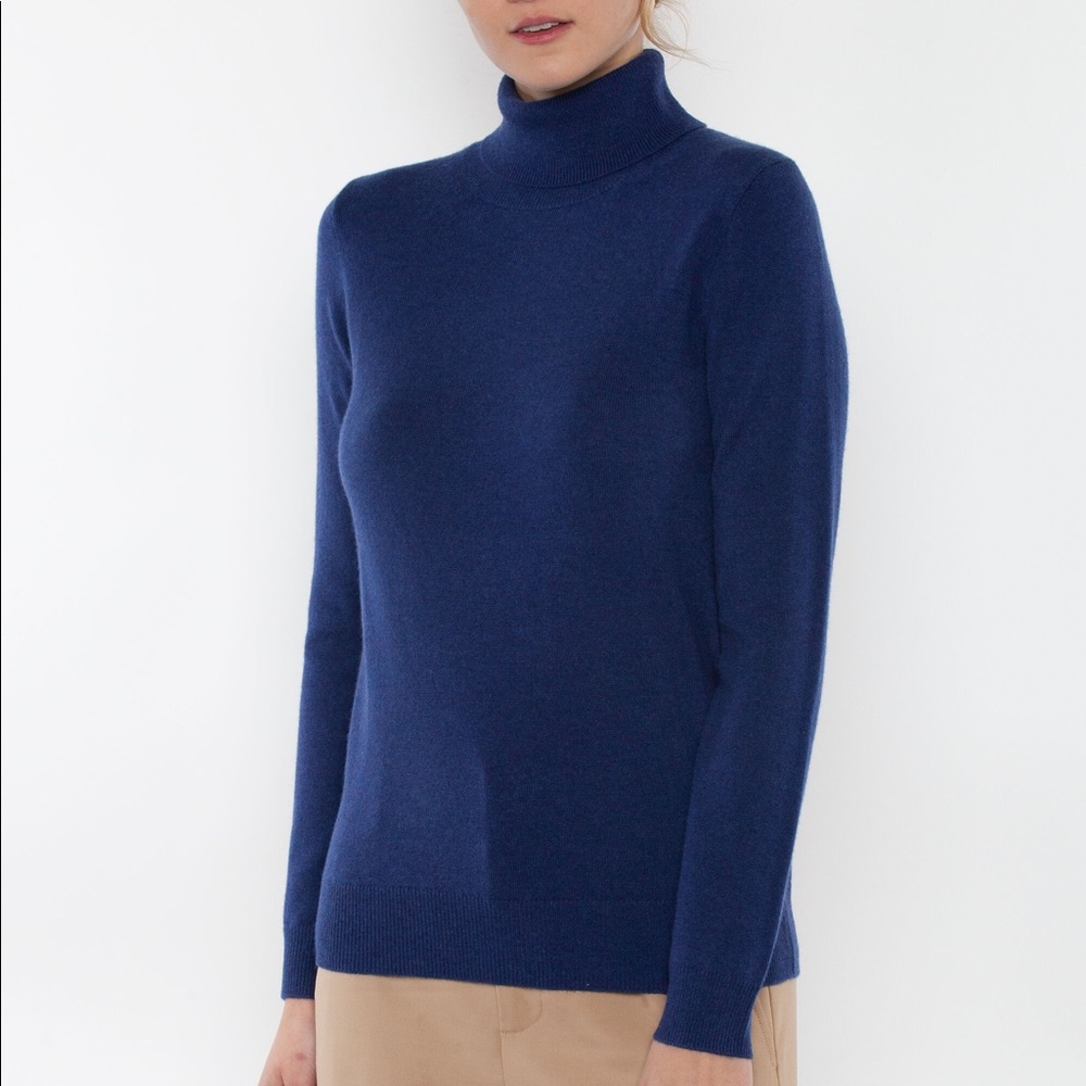 NWOT Savida blue turtle neck